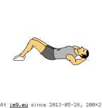 Abdominal Crunch5 (animated) (in Core exercises animations)