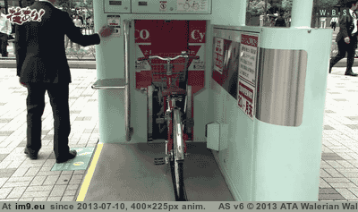 Automatized bicycle parking lot in Japan (in Rehost)