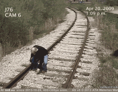 [Funny] Man hit by train. (in My r/FUNNY favs)