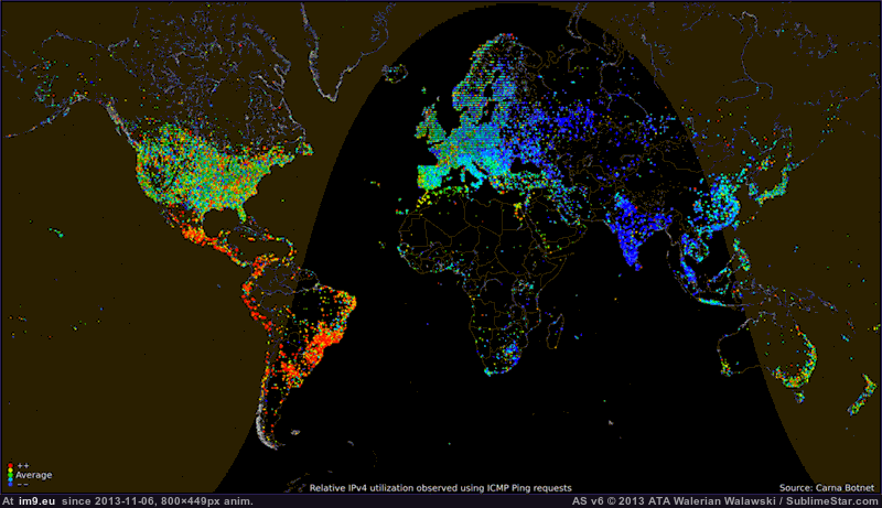 Global Internet Usage Based on Time of Day (in Rehost)