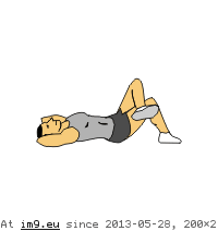 Oblique Crunch (animated) (in Core exercises animations)