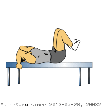 Pt Bench Crunch (animated) (in Core exercises animations)