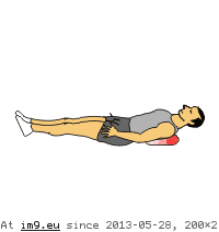 Single Leg Stretch2 With Sissel Sitfit (animated) (in Core exercises animations)